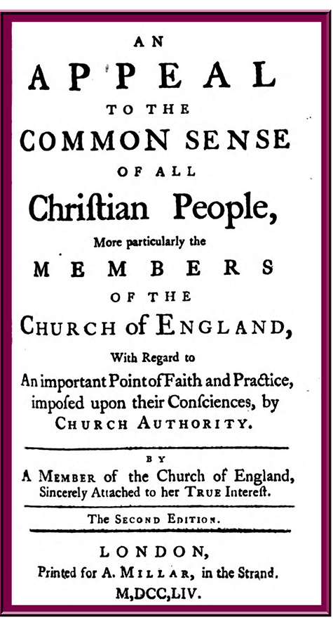 An Appeal to the Common Sense of An Appeal to the common sense of all Chriftian People